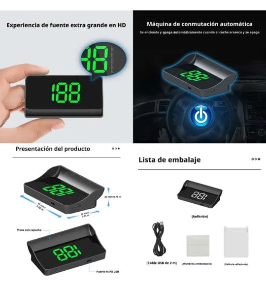 Digital HUD M2 Universal Car Speedometer – GPS Speed Display